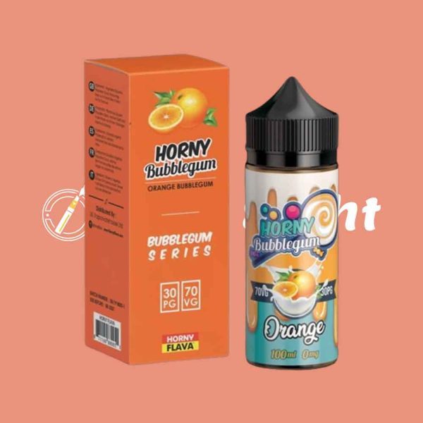 Horny Bubblegum Orange 100ml E Liquid by Horny Flava - Image 2