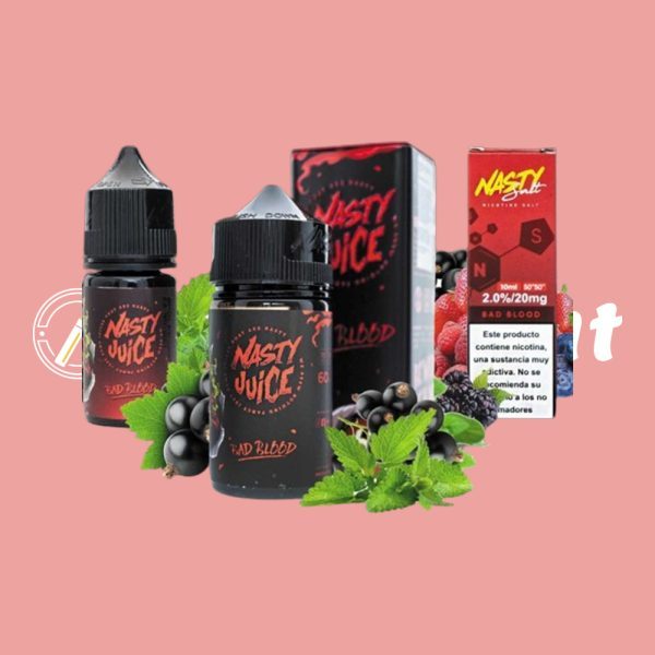 BAD BLOOD BY NASTY E-JUICE BLACKCURRANT 60ML 3MG - Image 2