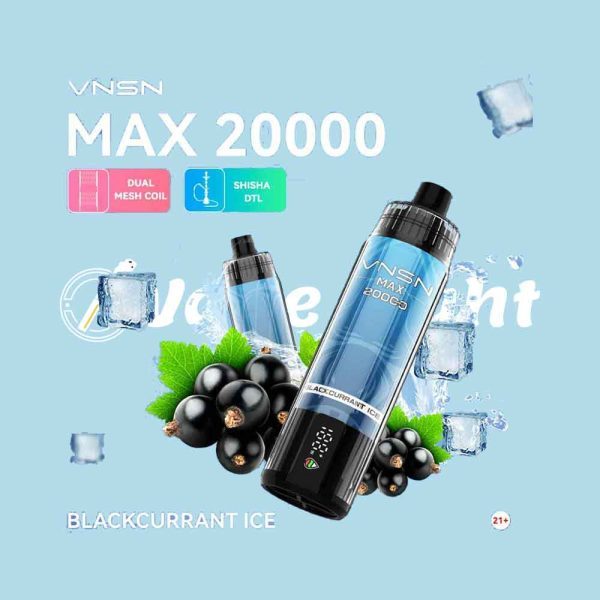 VNSN Max Shisha 20000 Puffs Disposable Vape DTL In UAE